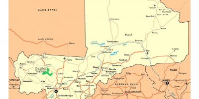 Kartta Malin kaupungeissa